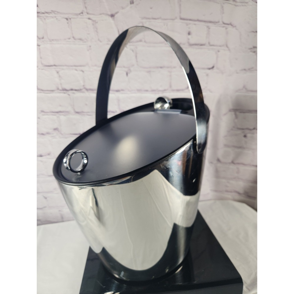 Michael Graves Ice Bucket Modern Contemporary Stainless Steel Insulated